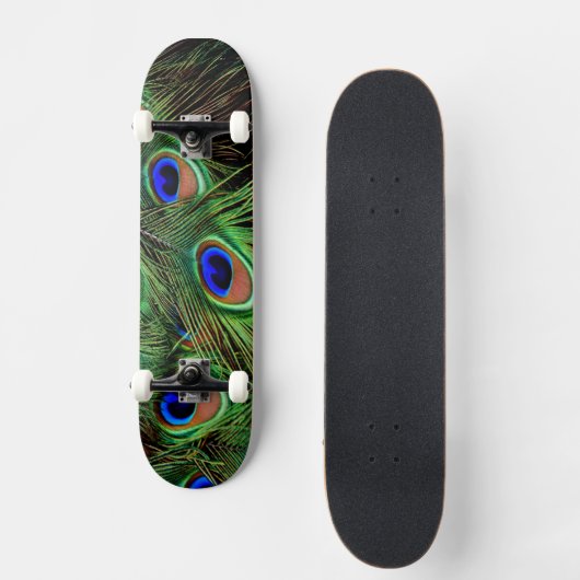 Mooie Peacock Feathers Persoonlijk Skateboard (Voorkant)