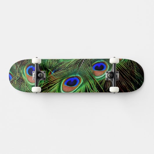 Mooie Peacock Feathers Persoonlijk Skateboard (Horizontaal)