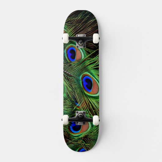 Mooie Peacock Feathers Persoonlijk Skateboard (Voorkant)