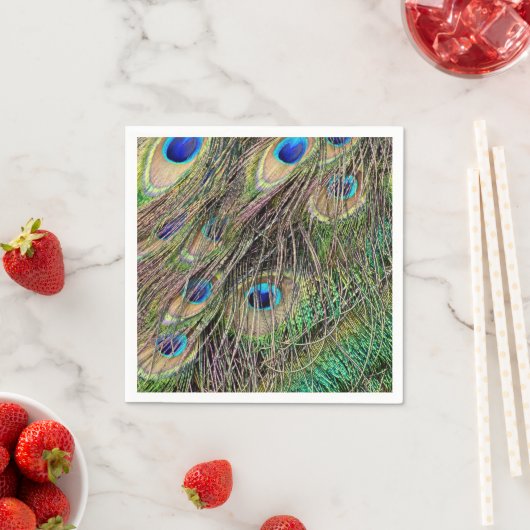 Mooie Peacock Feathers Servet (Insitu)