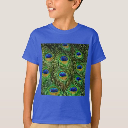 Mooie Peacock Feathers T-shirt (Voorkant)