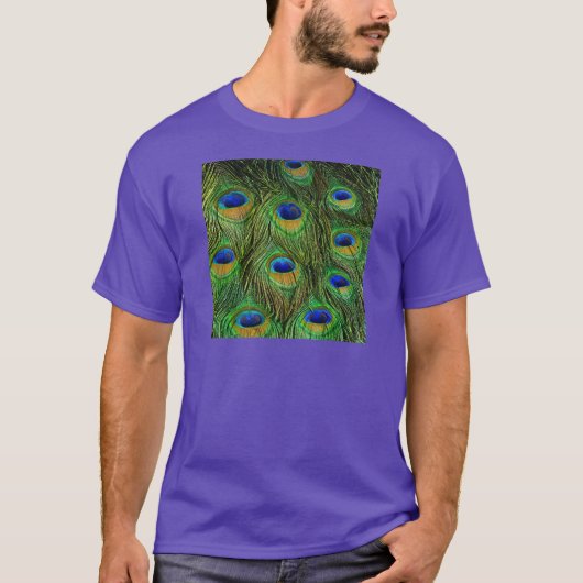 Mooie Peacock Feathers T-shirt (Voorkant)