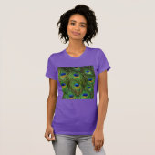 Mooie Peacock Feathers T-shirt (Voorkant volledig)