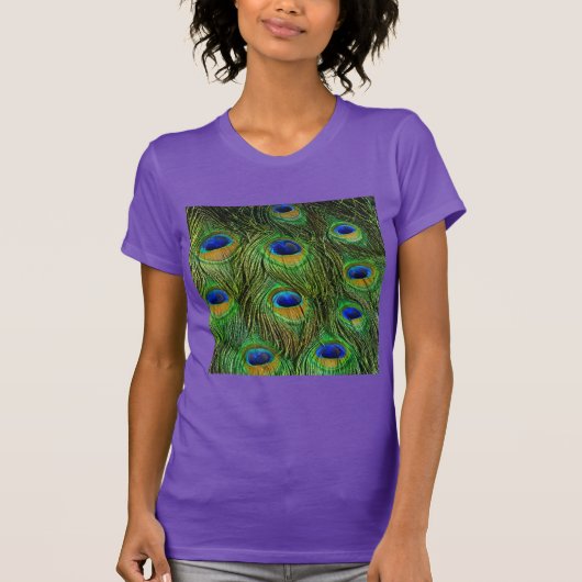 Mooie Peacock Feathers T-shirt (Voorkant)