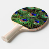 Mooie Peacock Feathers Tafeltennisbatje (Voorkant Gekanteld)
