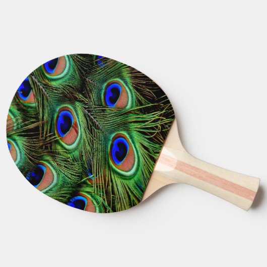 Mooie Peacock Feathers Tafeltennisbatje (Achterkant)
