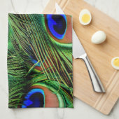 Mooie Peacock Feathers Theedoek (Quarter Fold)