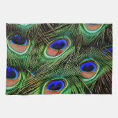 Mooie Peacock Feathers Theedoek (Horizontaal)