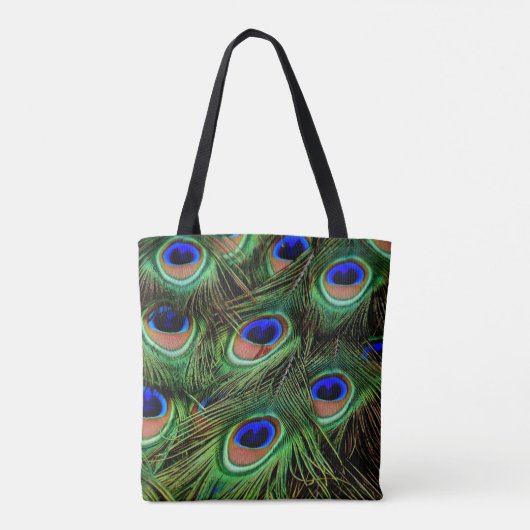 Mooie Peacock Feathers Tote Bag (Achterkant)