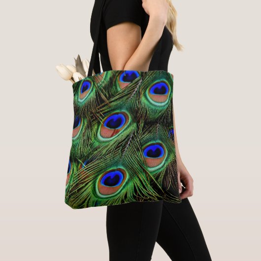 Mooie Peacock Feathers Tote Bag (Dichtbij)