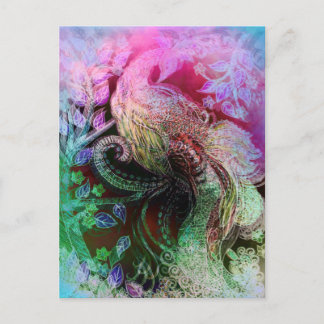 Mooie Peacock Feestdagenkaart