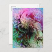 Mooie Peacock Feestdagenkaart (Voorkant / Achterkant)