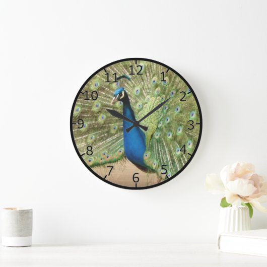 Mooie Peacock Grote Klok (Huis)
