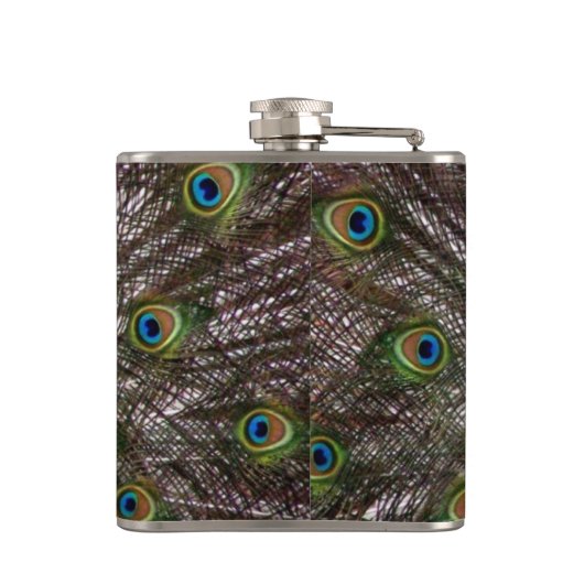 Mooie Peacock Heupfles (Achterkant)