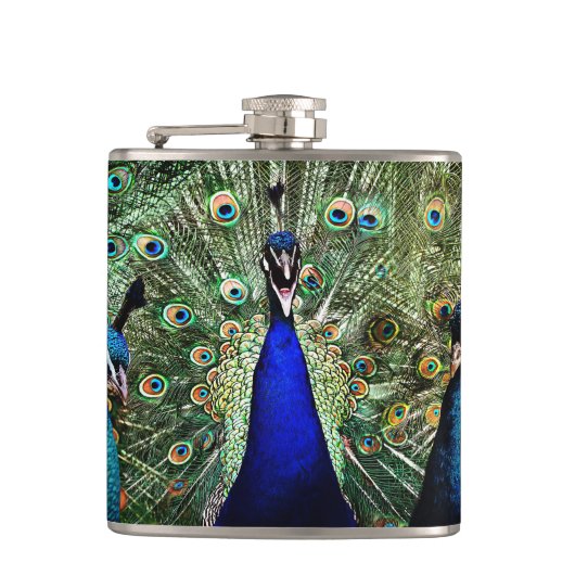 Mooie Peacock Heupfles (Voorkant)