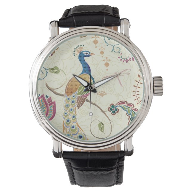 Mooie Peacock Horloge (Voorkant)