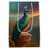 Mooie Peacock is verheugd over de dag Medium Cadeauzakje (Achterkant)