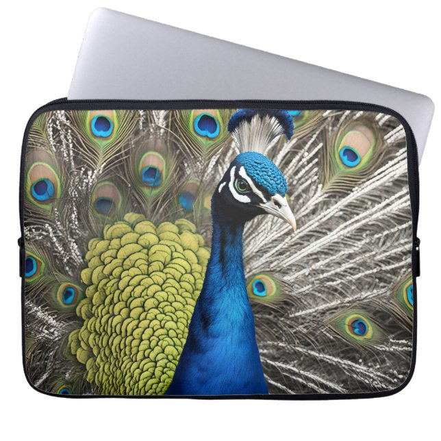 Mooie Peacock Laptop Sleeve (Voorkant)