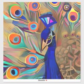 Mooie Peacock-laptopsticker voor huidkleed Sticker