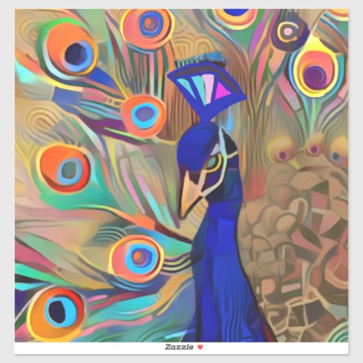 Mooie Peacock-laptopsticker voor huidkleed Sticker (Vel)