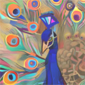 Mooie Peacock-laptopsticker voor huidkleed Sticker (Voorkant)