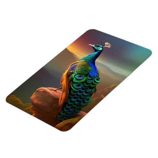 Mooie Peacock Magneet (Linkerzijde)