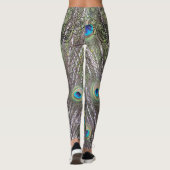 Mooie Peacock met open staart Leggings (Achterkant)