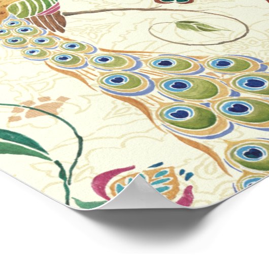 Mooie Peacock Poster (Hoek)