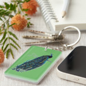 Mooie Peacock Sleutelhanger (Voorkant Rechts)