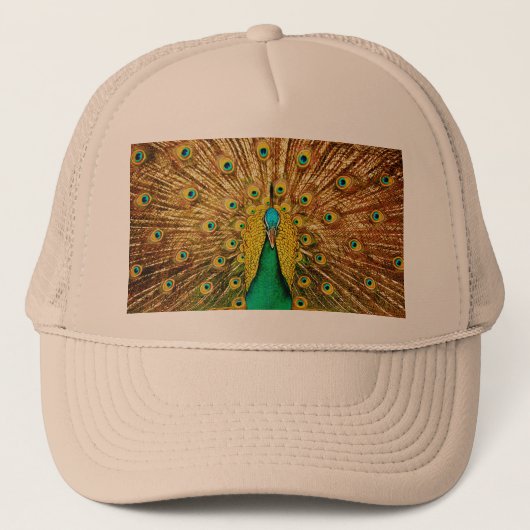 Mooie Peacock Trucker Pet (Voorkant)