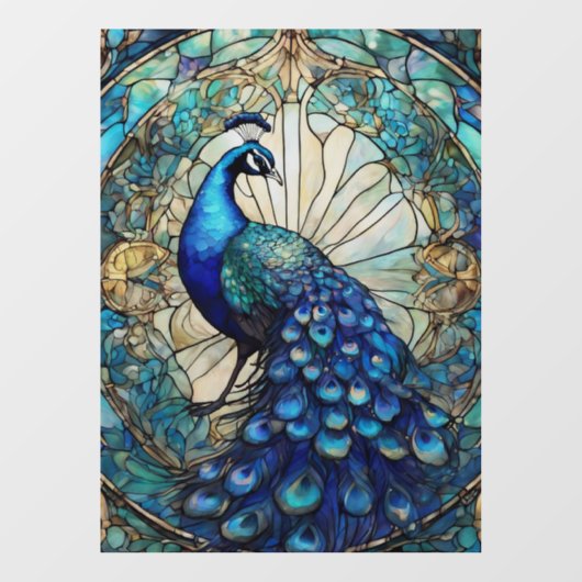 Mooie Peacock Venster Cling Raamsticker (Vel)