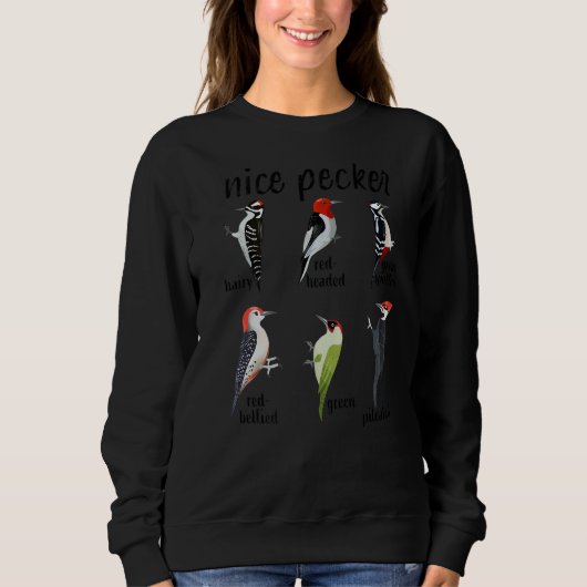 Mooie Peckers Birds Woodpecker Trui (Voorkant)