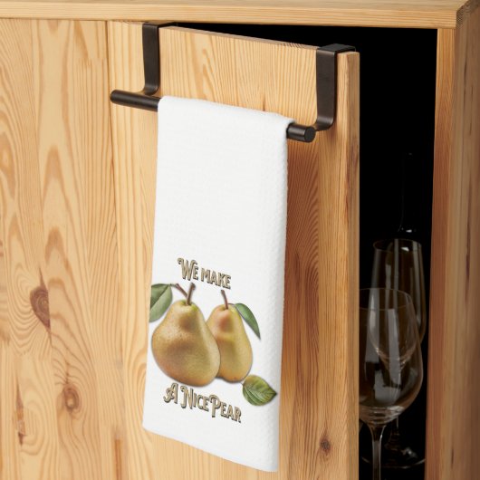 "Mooie peer!" Keukenwoordspeling Theedoek (Derde Gevouwen)