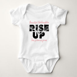 Mooie peetdochter Rise Up doopcadeau Romper
