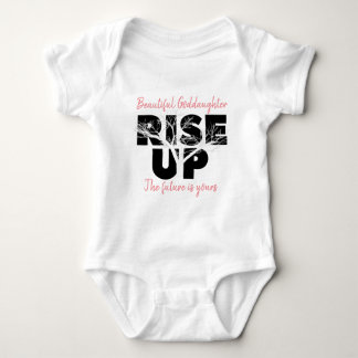 Mooie peetdochter Rise Up doopcadeau Romper