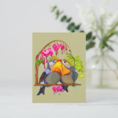 Mooie Pekin Robin Vogel Paar Briefkaart (Staand voorkant)