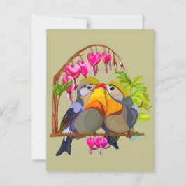Mooie Pekin Robin Vogel Paar Briefkaart