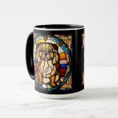 Mooie Pekingese koffiemok Mok (Voorkant links)