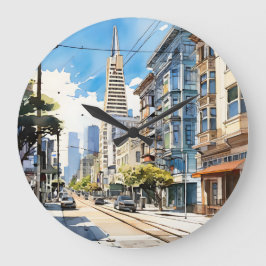 Mooie pen en inkt schets van San Francisco Grote Klok