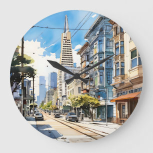 Mooie pen en inkt schets van San Francisco Grote Klok