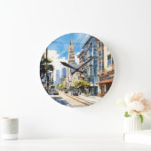 Mooie pen en inkt schets van San Francisco Grote Klok (Huis)