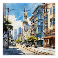 Mooie pen en inkt schets van San Francisco