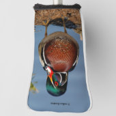 Mooie Pensive Wood Duck in Marsh Golfheadcover (Draai 90)