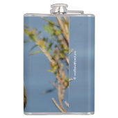 Mooie Pensive Wood Duck in Marsh Heupfles (Achterkant)