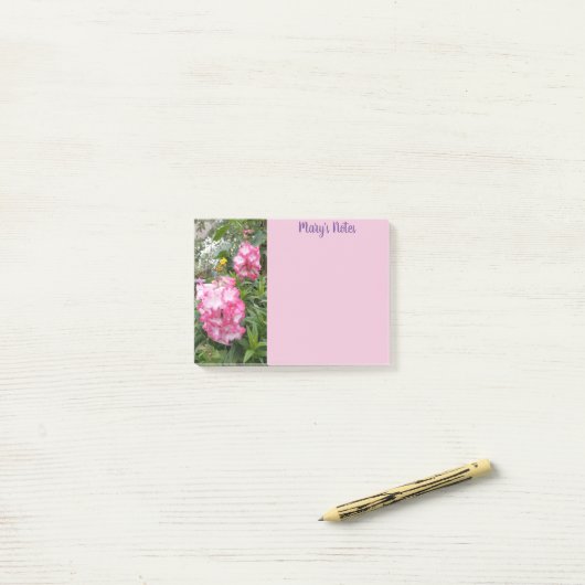 Mooie Penstemon Roze Bloem Foto Post-it® Notes (Op bureau)