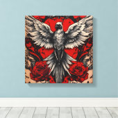 Mooie penting canvas afdruk (Insitu (Houten vloer))