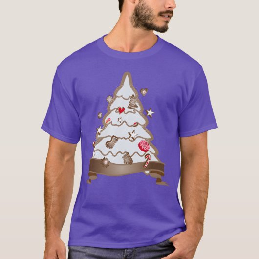 Mooie peperkoek kerstboom voor Kerstmis T-shirt (Voorkant)