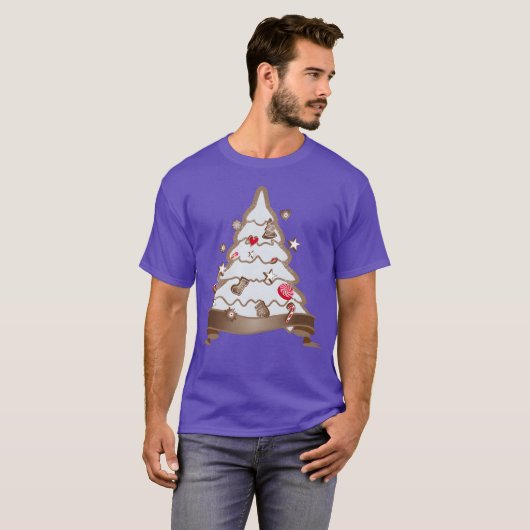 Mooie peperkoek kerstboom voor Kerstmis T-shirt (Voorkant volledig)