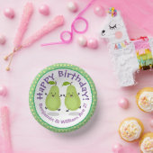 Mooie peren cartoon illustratie papieren kommen (Feest)