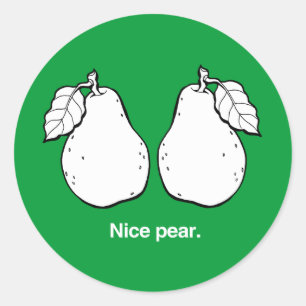 MOOIE PEREN - WIT -.png Ronde Sticker